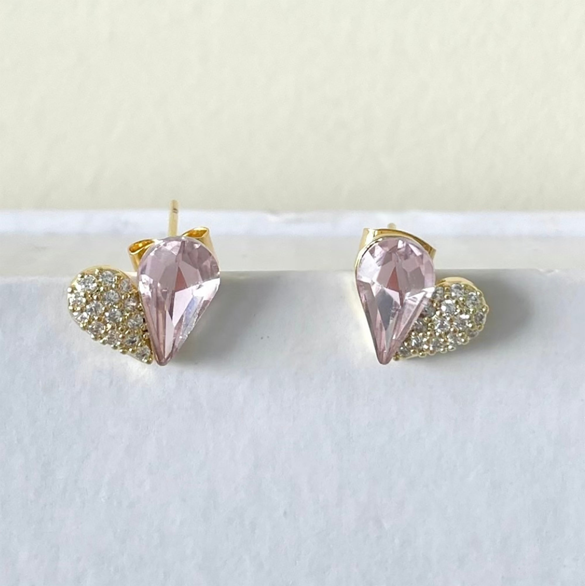 Makenzie Pink Heart Earrings