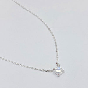 Square Shaped Moonstone Necklace