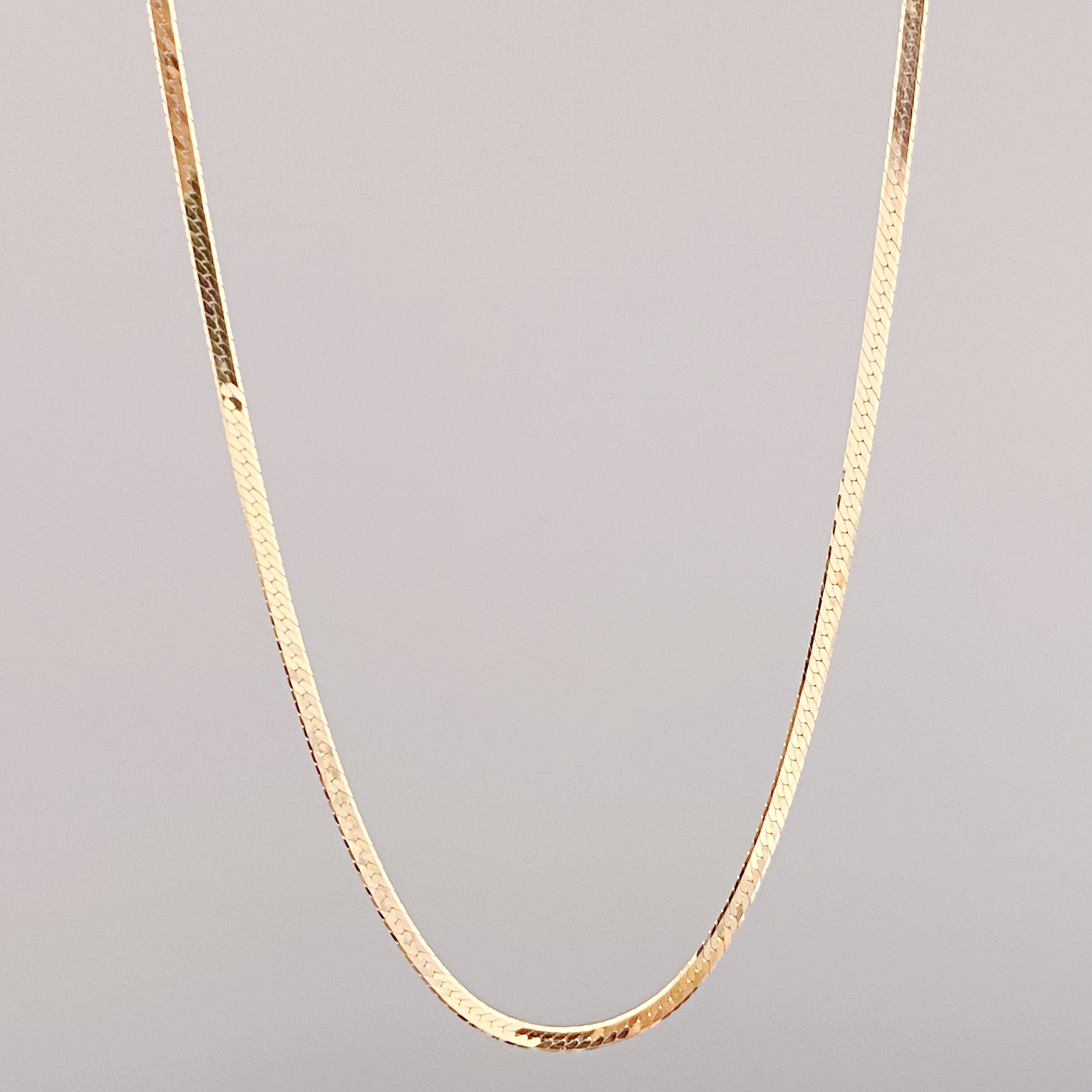 Herringbone Chain Necklace - Short