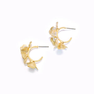 Orchid Earrings with Pearls
