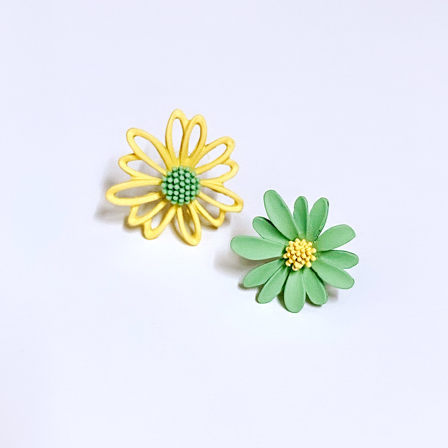 Colour Block Floral Earrings