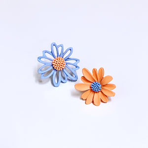 Colour Block Floral Earrings