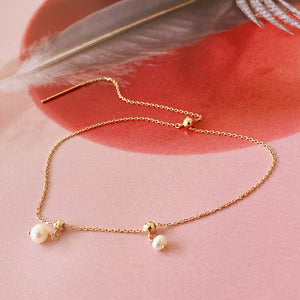 Mamiko Pearl Charm Bracelet Set (K10 Gold)