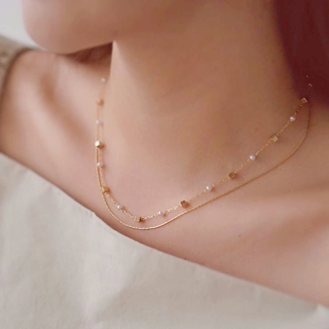 Double Layered Pearl Necklace